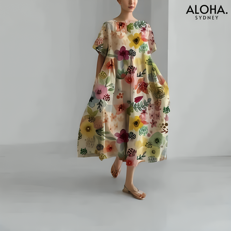 Alena™ | Elegant Women's Print Dress